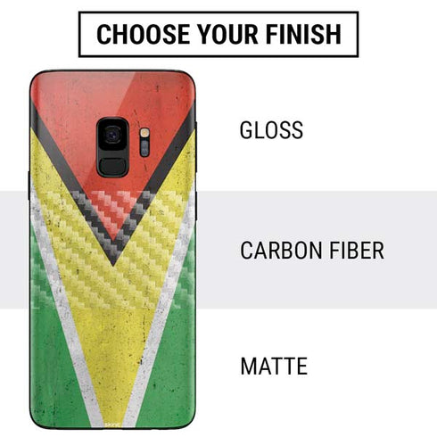 Guyana Flag Distressed Galaxy S9 Skin